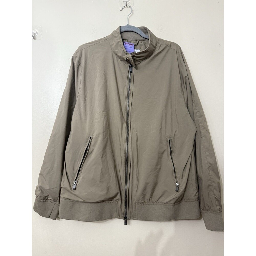 Peter Millar Mens size M beige Full zip Golf Windbreaker jacket New w tjmaxx tag